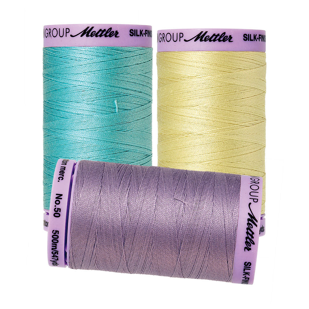 Mettler Black 100% Cotton Silk Finish Thread, Mettler #9104-4000