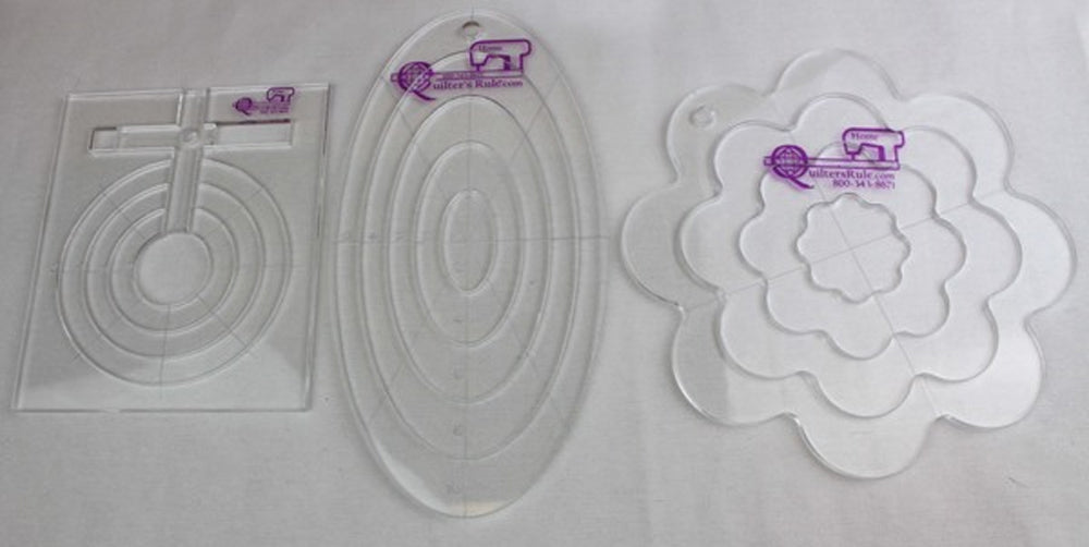 4pc set quilting rulers and templates