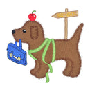 V-Stitch Designs Back to School Dog  - Digital Download
