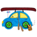 V-Stitch Designs Canoe Cute Car - Digital Download