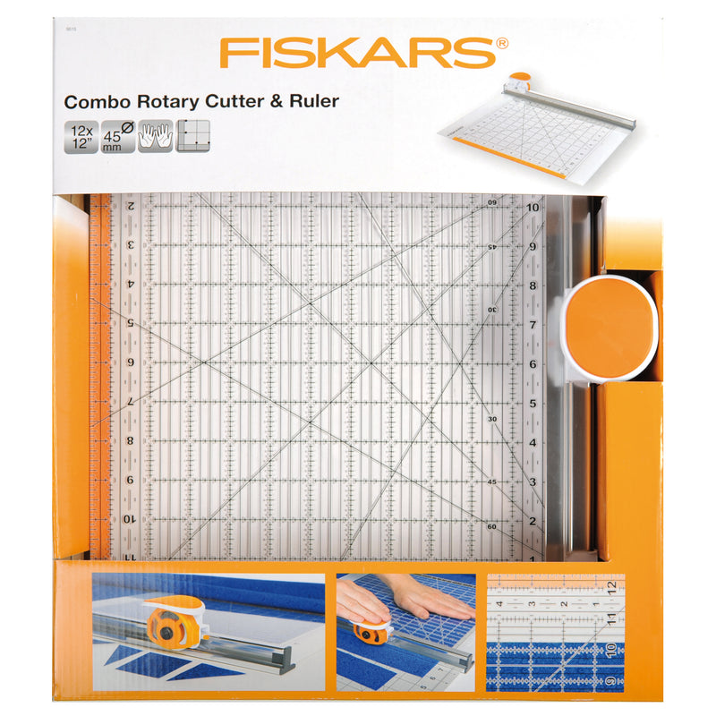 Fiskars Rotary Cutter & Ruler Combo12" x 12"