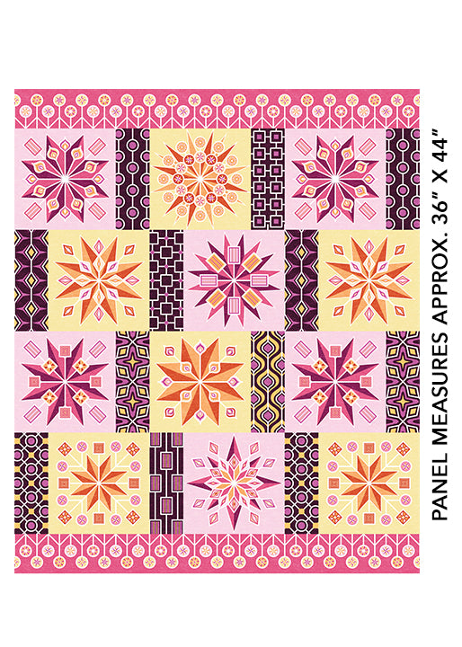 Benartex Amanda Murphy Lollipop Blocks Rose 36"x45" | Fabric