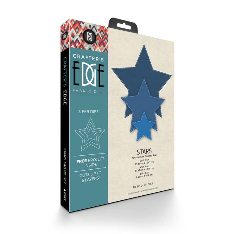 Crafters Edge Stars Set of 3 Fabric Cutting Dies