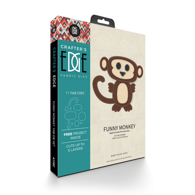 Crafters Edge Funny Monkey Set of 10 Fabric Cutting Dies