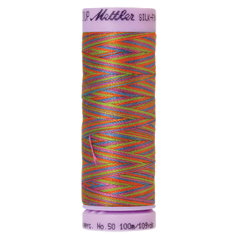 Mettler Cotton Thread Multi 50/3 100m Preppy Brights 9842