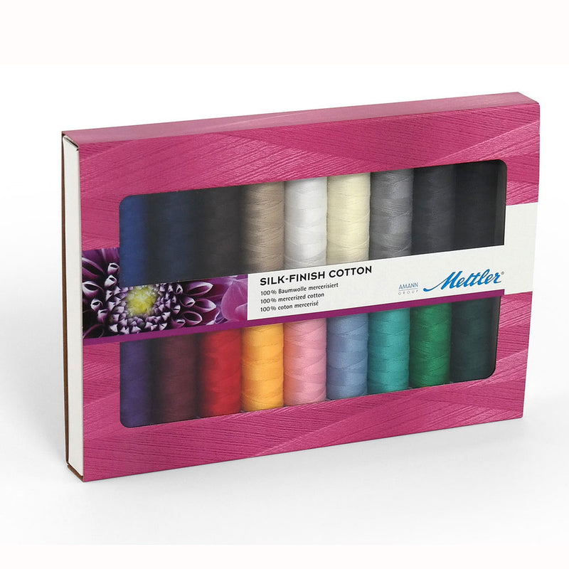 Mettler Gift Pack Silk Finish 50 wt 100% Cotton 18 spools