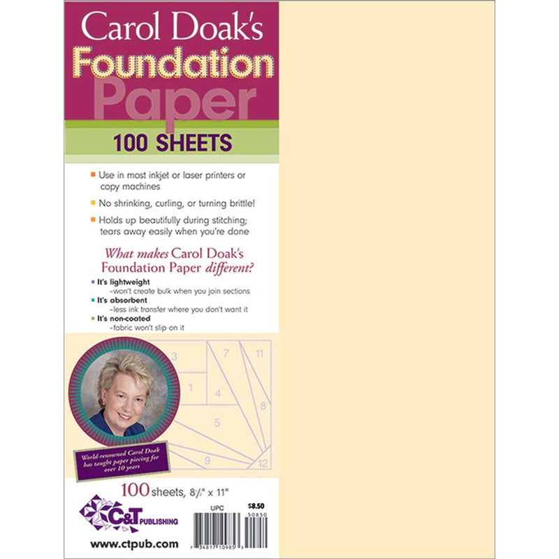 C&T Carol Doak's Foundation Paper 8½" x 11" Pack of 100