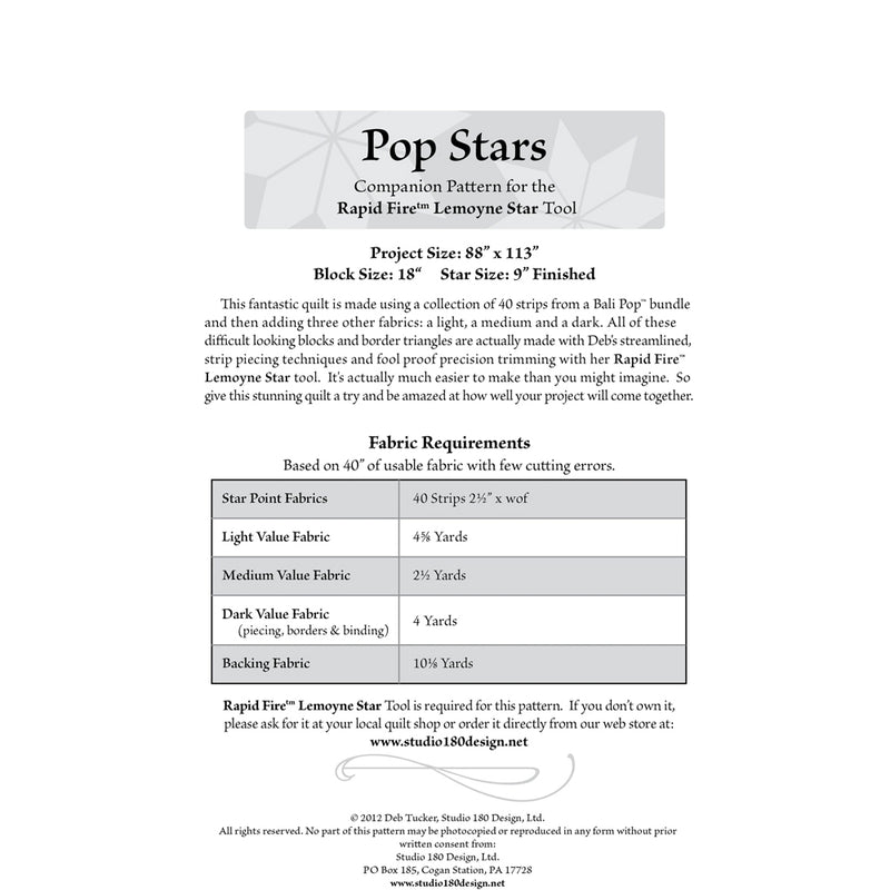 Studio 180 Pop Stars Pattern