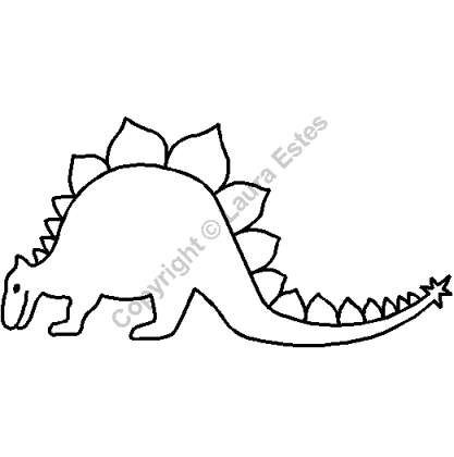 Quilting Creations Stencil 7" x 3½"  Stegosaurus | Quilting Stencils