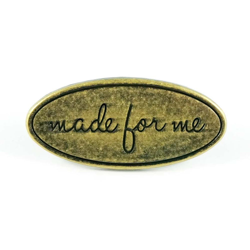 Emmaline Metal Bag Oval Label 'Made For Me'