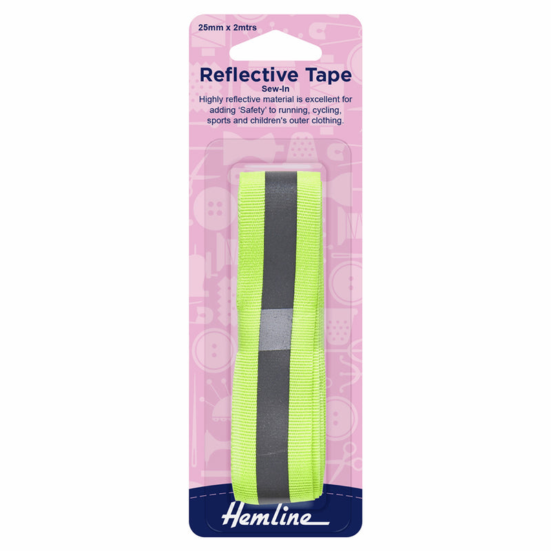 Hemline Reflective Tape 25mm x 2m