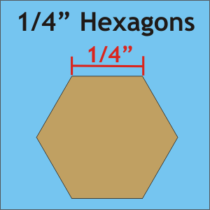 Paper Piecing Hexagons ¼"