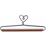 Ackfeld 6" Heart Flat Top Hanger with ¼"  Dowel