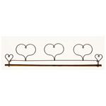 Ackfeld 16" Three Heart Wire Hanger with With Â¼" Dowel