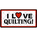 License Plate - I Love Quilting