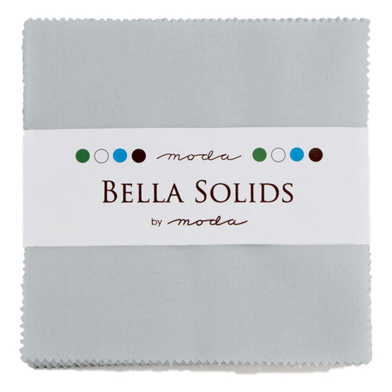 Moda Charm Squares Bella Solids Zen Grey 185