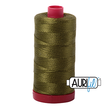 Aurifil Thread 12/2 325m Very Dark Olive 2887
