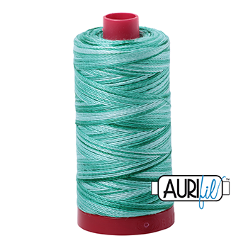 Aurifil Thread 12/2 325m Varigated Creme de Menthe 4662