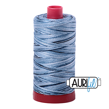 Aurifil Thread 12/2 325m Varigated Stonewash Blues 4669