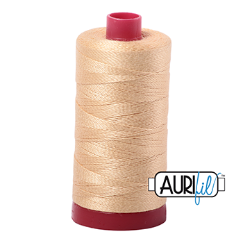 Aurifil Thread 12/2 325m Light Caramel 6001