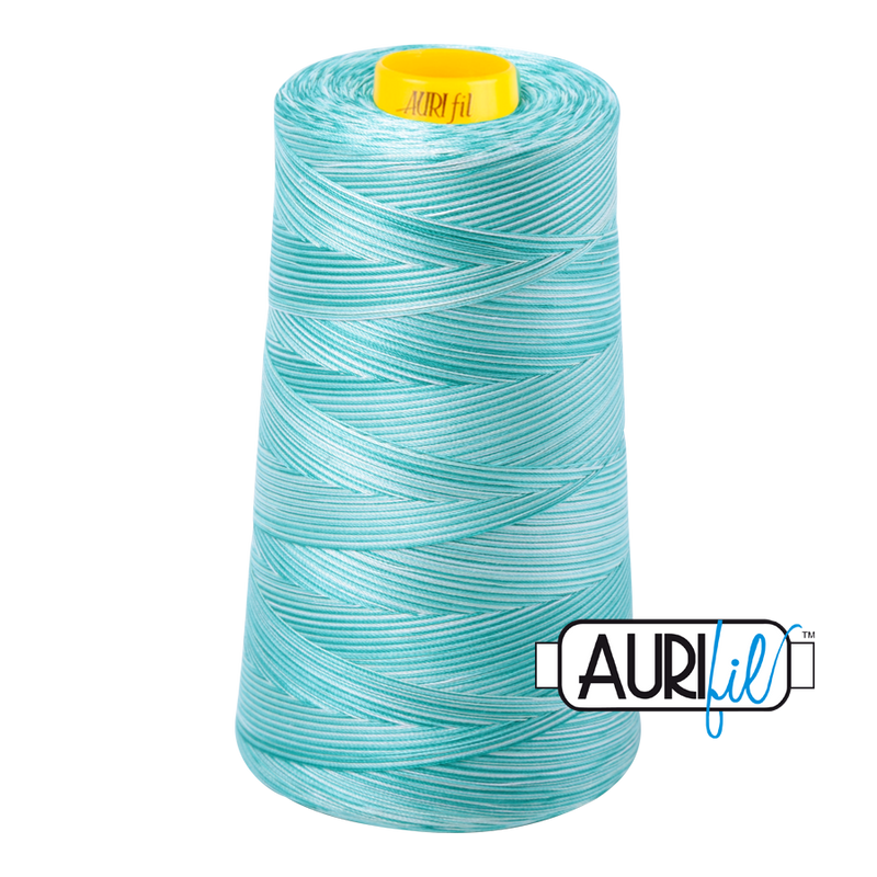 Aurifil Thread Forty3 3000m Variegated Turquoise Foam 4654