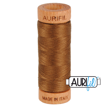Aurifil Thread 80/2 274m Dark Antique Gold 2372