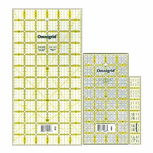 Omnigrid 3 Medium Ruler Set  6"x12" 4"x 8" & 1"x 6"