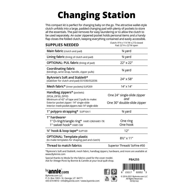 ByAnnie Baby Changing Station Clutch & Change Pad Pattern