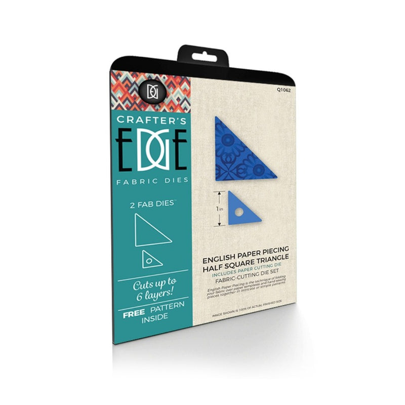 Crafters Edge Half Square Triangle Set of 2 Dies (Finished 1") Fabric Cutting Dies