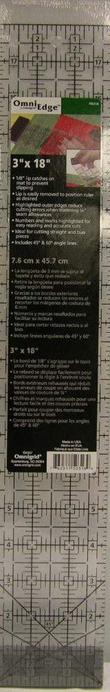 Omniedge Ruler 3" x 18"