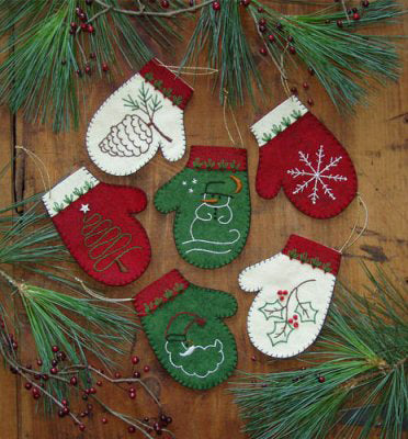 Rachel Pellman Mittens Ornaments