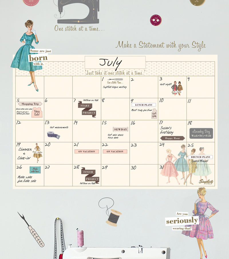 Simplicity Vintage Wall Planner
