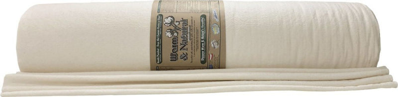 Warm & Natural 100% Cotton Batting by the Roll