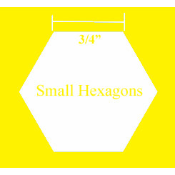 Small Hexagon Paper Pieces  ¾"