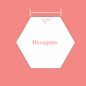 Hexagon Paper Pieces ½"