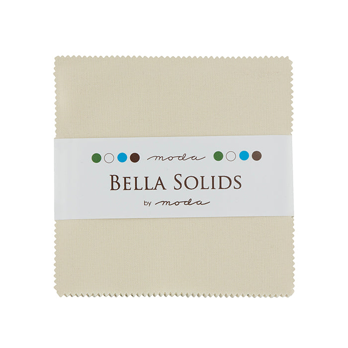 Moda Charm Squares Bella Solids Natural 12