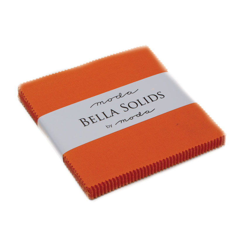 Moda Charm Squares Bella Solids Orange 80