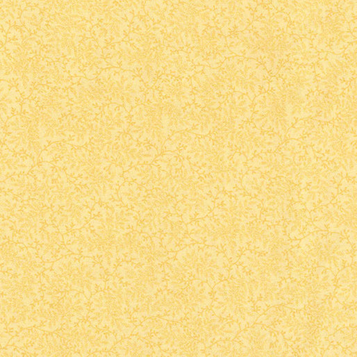 Benartex Delicate Vines Backing Fabric 108" Wide (0.5m) Yellow