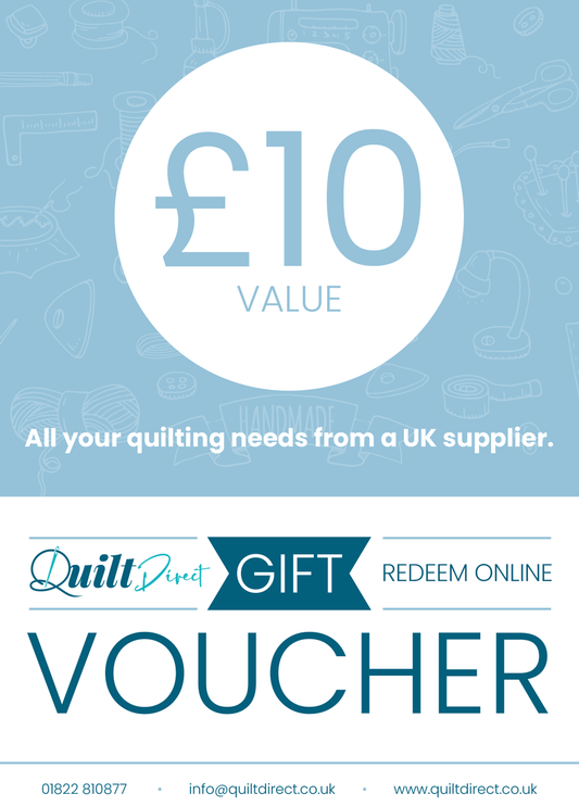 Quilt Direct digital gift voucher - the perfect last-minute present for quilters and sewers