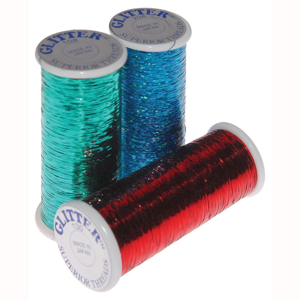 Glittered Thread Superior Glitter Hologram Thread 365m | Metallic Flat Thread for ...