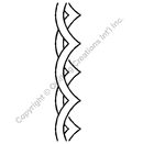 Quilting Creations Stencil 2" Burgandy Rose Border