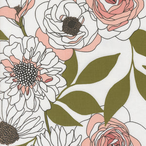 Botany patterned cotton quilting fabric by Moda