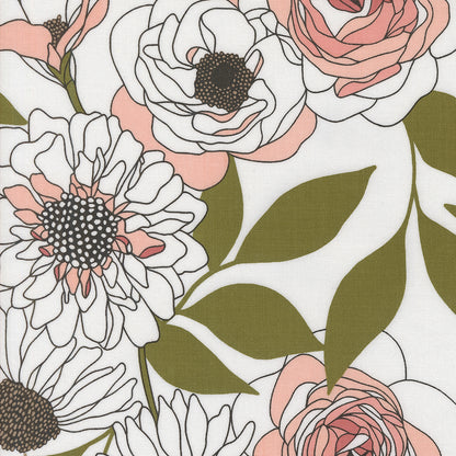 Botany patterned cotton quilting fabric by Moda