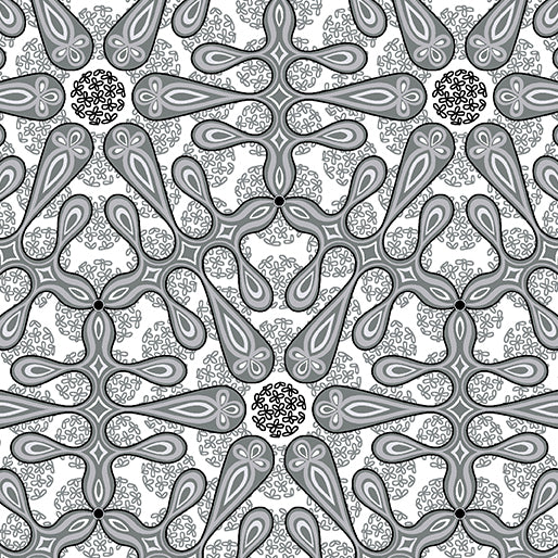 Benartex Botanica Medallion Gray 0.5m