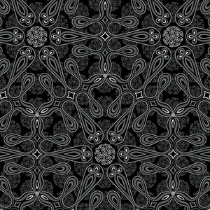 Benartex Botanica Medallion Charcoal 0.5m