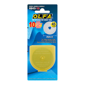 OLFA rotary cutter blade packaging on a white background
