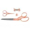 Milward Gift Set Scissors 21.5cm, Snips 9.5cm, Thimble & Pins - Rose Gold