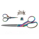 Milward Gift Set Scissors 21.5cm, Snips 9.5cm, Thimble & Pins - Rainbow