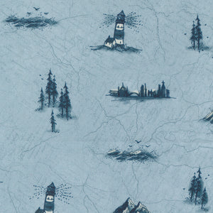 Longshore patterned cotton quilting fabric by Moda