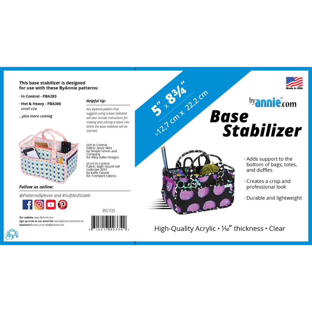 ByAnnie Base Stabilisers - sewing and crafts storage bag - alternate angle